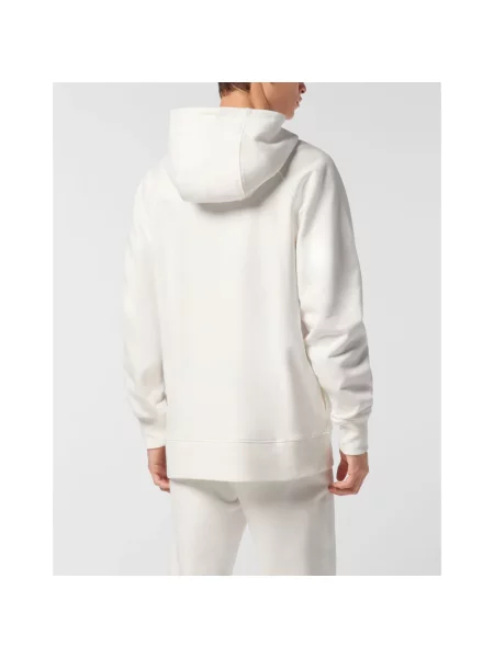 Sweter Philipp Plein z kapturem biały