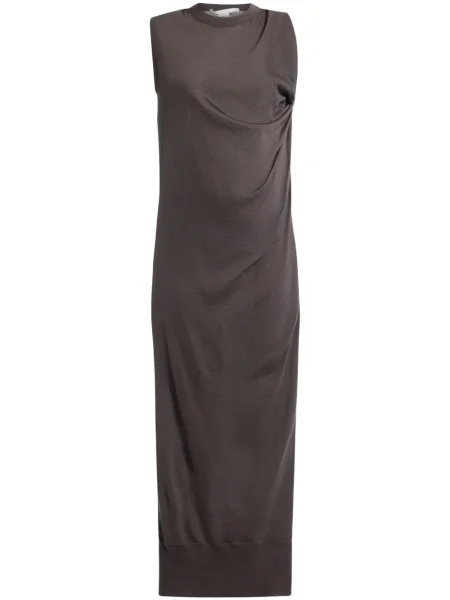 Rochie Stella Mccartney drapată de costum maro