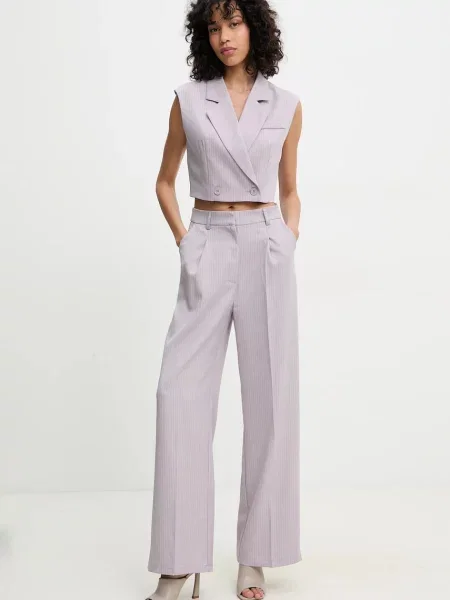 Answear Lab compleu jachetă și pantaloni violet