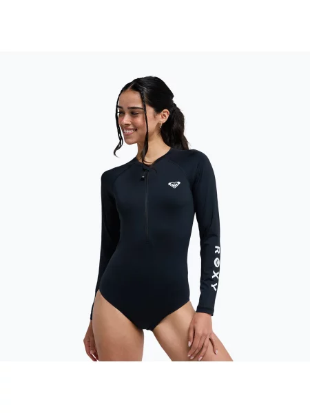 Costum de baie întreg pentru femei ROXY Essentials Front Zip anthracite
