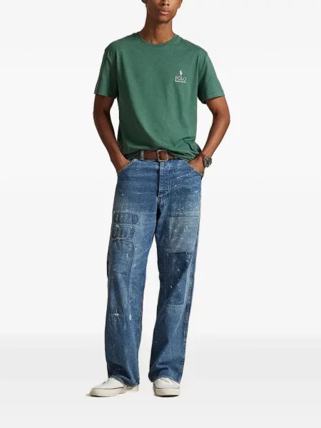 Kołnierzykowy polo Polo Ralph Lauren z frędzli w paski czerwone