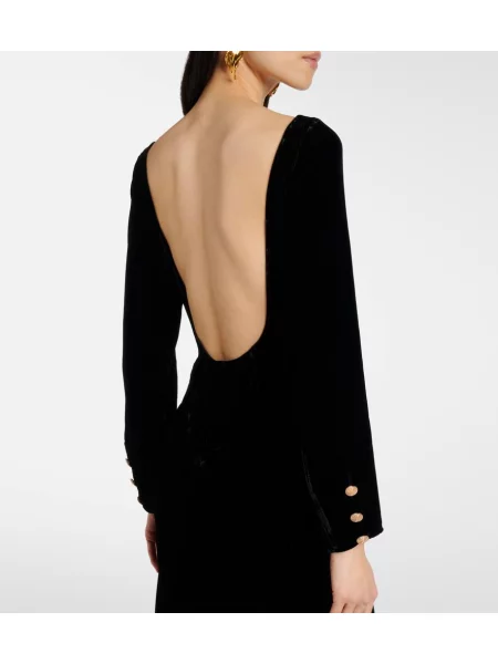 Rochie maxi Rixo de catifea negru