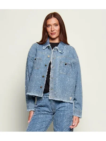 GUESS Geacă de blug AMANDINA albastru