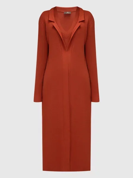 Кардиган з вовни Enrico Mandelli коричневий