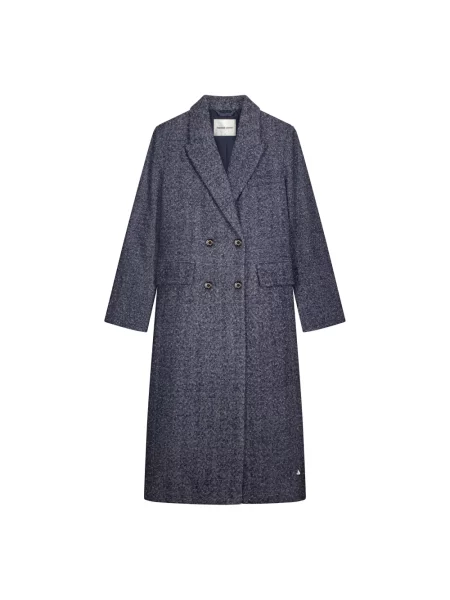 Płaszcz wełniany Fabienne Chapot wełniany niebieski
