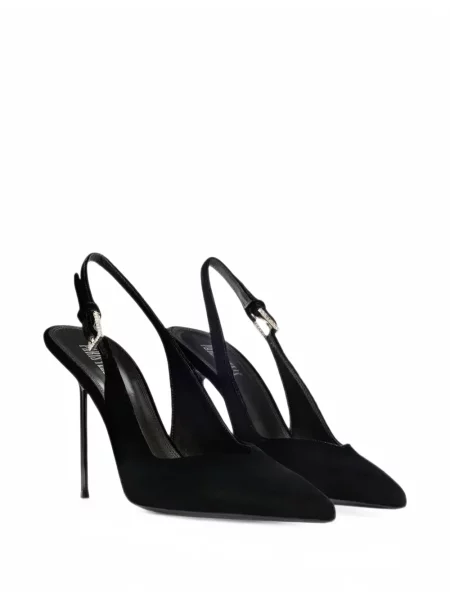 Pantofi cu toc Paris Texas slingback negru