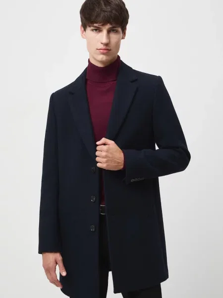 Пальто з домішкою вовни Medicine синій