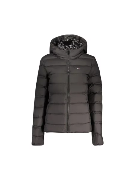 Vatovaná bunda Tommy Jeans černá
