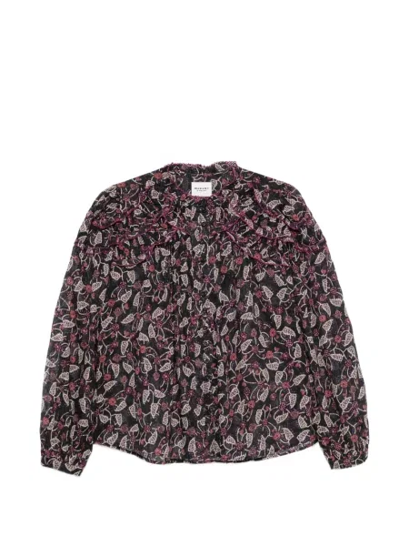 Bluză Marant Etoile cu model floral cu imagine negru