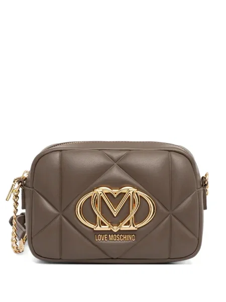 Body Love Moschino matlasat cu autograf maro