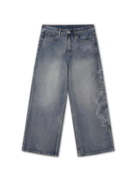 Ed Hardy Jeans Flaming Dragon' albastru