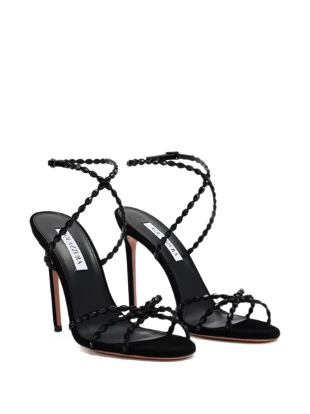 Sandale Aquazzura din piele de căprioară negru