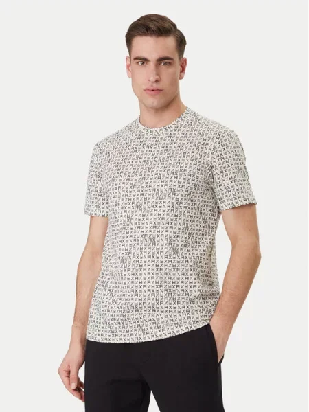 Koszulka Armani Exchange beżowa
