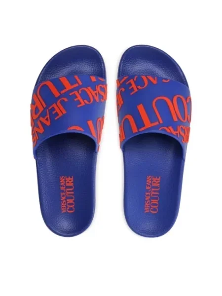 Klapki Versace Jeans Couture niebieskie