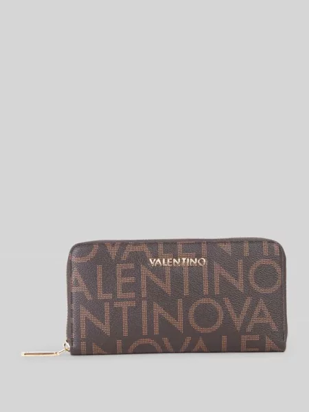 Portfel z detal z logo model REGINA' Valentino Bags brązowy
