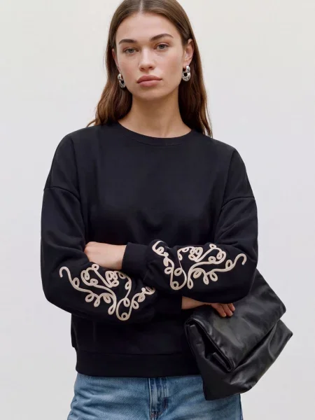 VERO MODA Majica VMVELO ecru črna