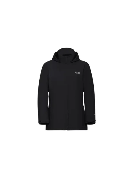 Dámska bunda do dažďa Jack Wolfskin Trailtime 2L black čierna