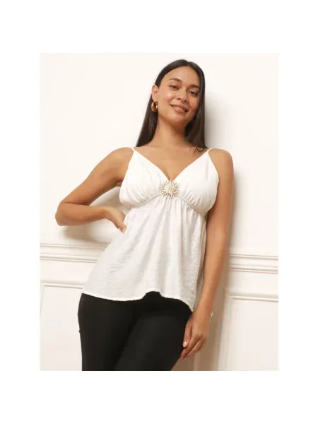 Top La Modeuse alb