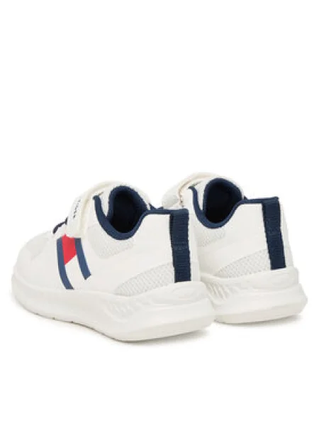 Tommy Hilfiger Sneakersy Flag Low Cut Lace-Up/Velcro M biela