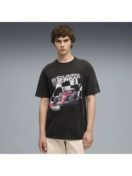 Koszulka Scuderia Ferrari Sportswear z grafiką czarna