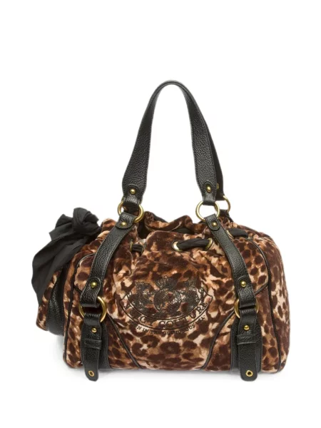 Geantă shopper Juicy Couture cu imagine cu model leopard maro