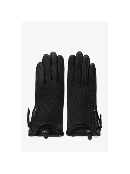 Кожаные перчатки Estro черные