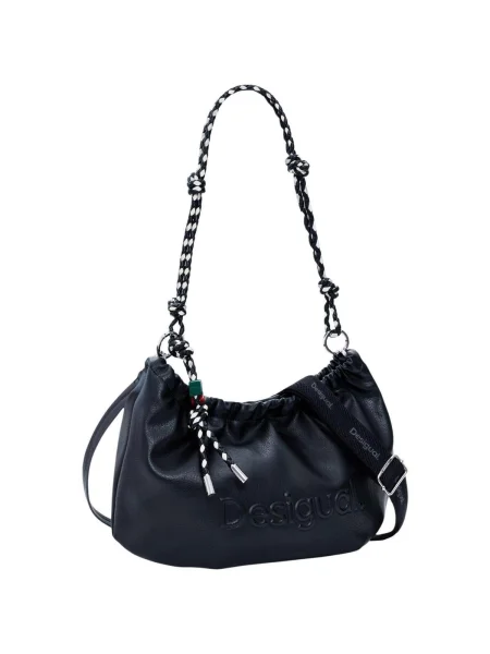 Crossbody táska Desigual autogrammal fekete