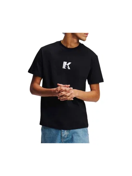 Koszulka Karl Lagerfeld z logo czarna