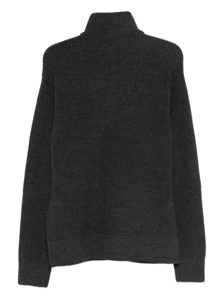 Pulover Officine Générale de jumătate de fermoar gri