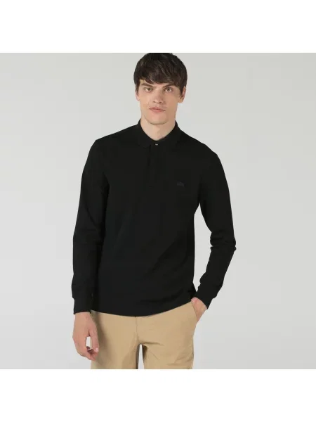 Поло Lacoste черное