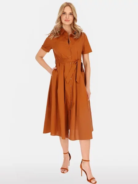 Sukienka Perso brązowa