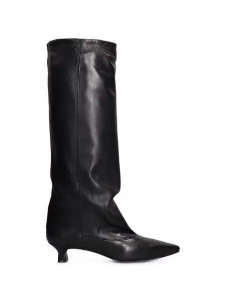 Cizme The Seller cu volane negru