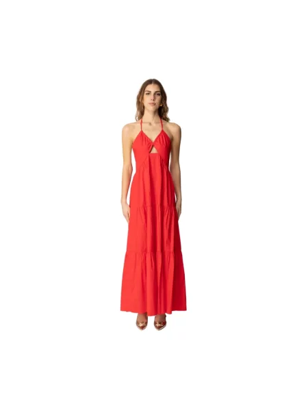 Sukienka maxi Twinset biznesowa czerwona