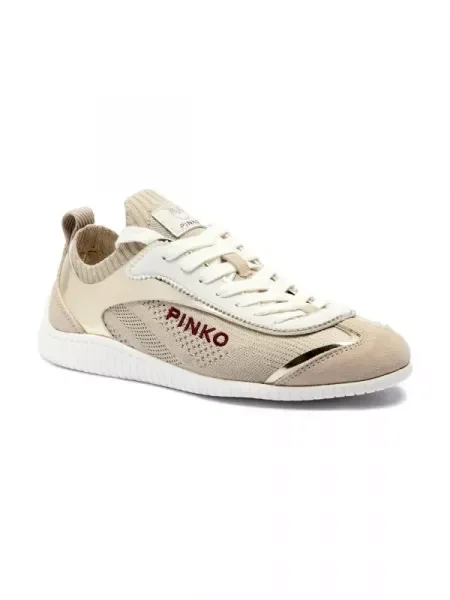Pinko Sneakers tornacipő REBY 03 bőr hozzáadásával bézs