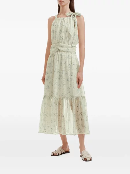 Rochie midi B+ab cu model floral cu imagine