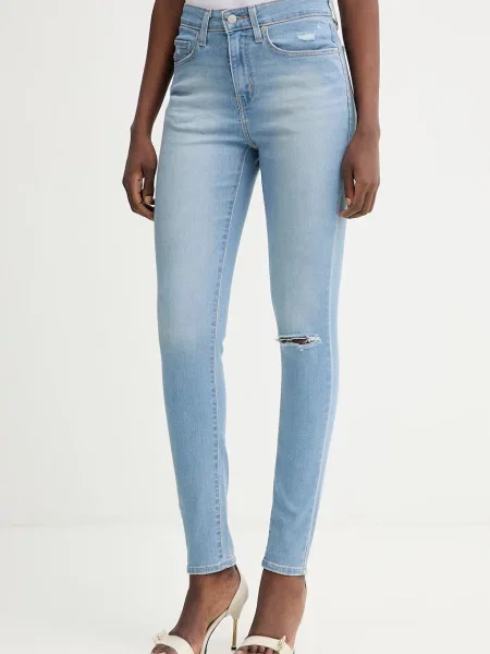 Levi's jeansy HIGH RISE SKINNY niebieskie