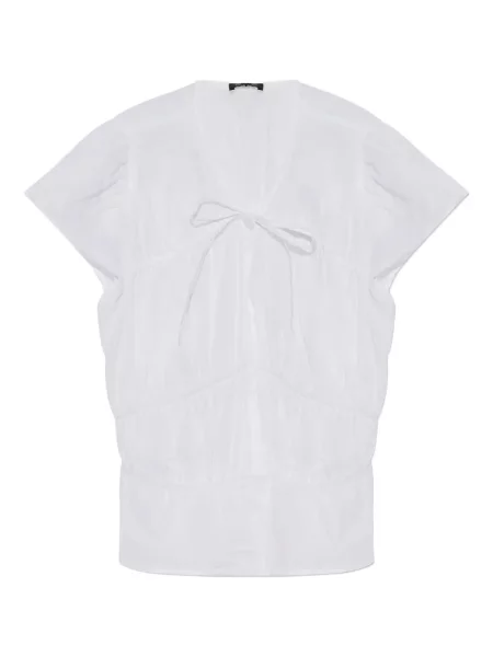 Cu peplum bluză Rag & Bone cu volane alb