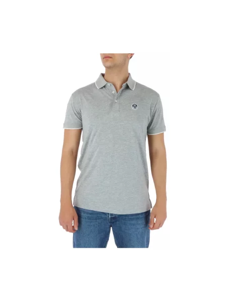 Koszulka polo North Sails z krótkim rękawem szara
