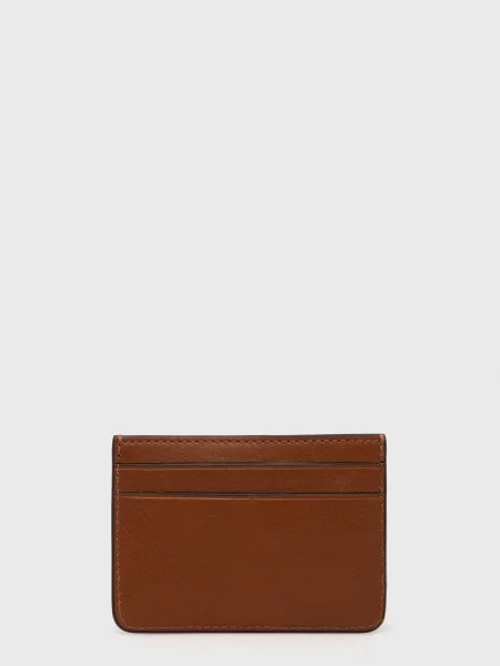 Шкіряний гаманець Lauren Ralph Lauren коричневий