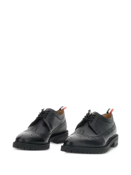 Brogues Thom Browne cu șireturi din piele negru