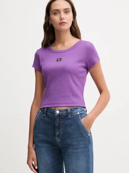 Тениска Calvin Klein Jeans дамска бяло