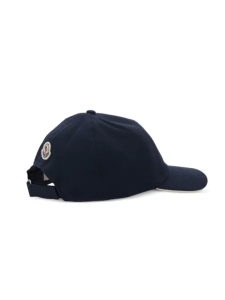 Czapka z daszkiem Moncler z logo niebieska