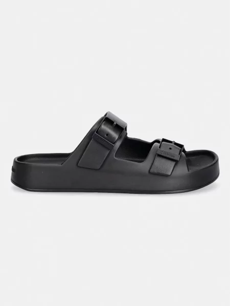 Calvin Klein natikači ERGON EVA DOUBLE BAR SANDAL črna