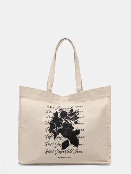 Geantă shopper Karl Lagerfeld Jeans bej