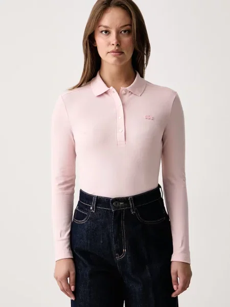 Tricou cu mânecă lungă Lacoste roz