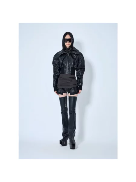 Kurtka skórzana Rick Owens czarna