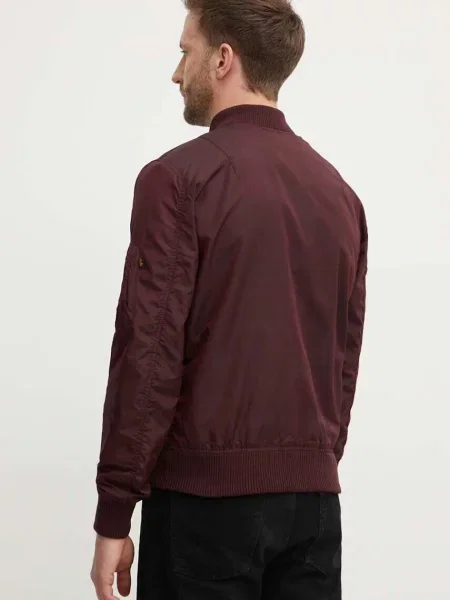 Bomber bunda Alpha Industries vínová přechodná