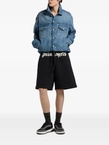 Σορτς Palm Angels με σχέδιο με κορδόνι μαύρο