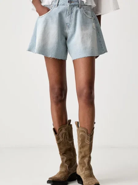 Haveone pantaloni scurți pentru femei din denim albastru