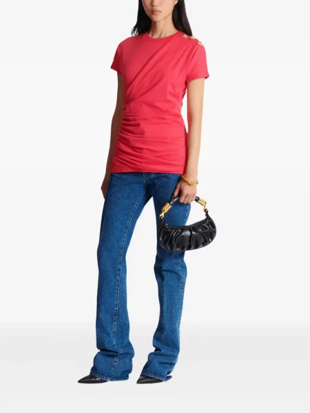 Tricou Balmain drapate roz